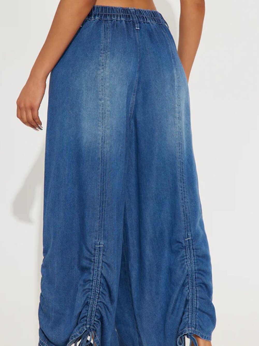 Fashion Nova Cabo Drapey Cinch Cropped Jeans - Picture 3 of 3